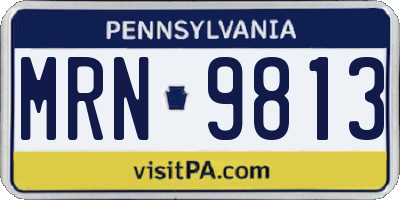 PA license plate MRN9813