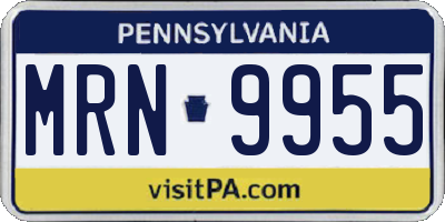 PA license plate MRN9955