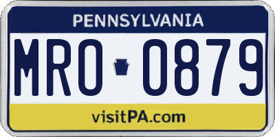 PA license plate MRO0879