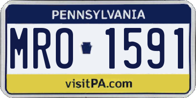 PA license plate MRO1591