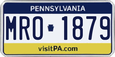 PA license plate MRO1879
