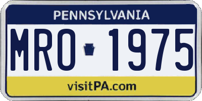 PA license plate MRO1975