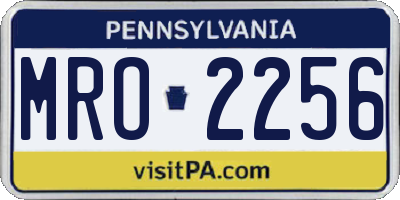 PA license plate MRO2256