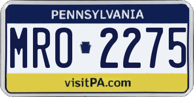 PA license plate MRO2275