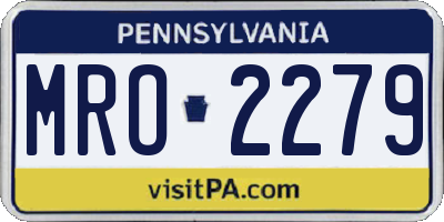 PA license plate MRO2279