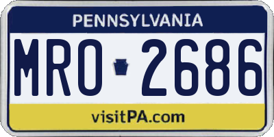 PA license plate MRO2686