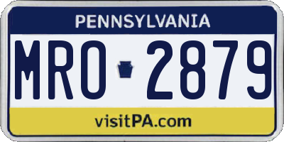 PA license plate MRO2879