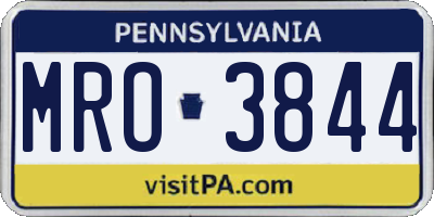 PA license plate MRO3844