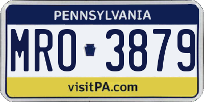 PA license plate MRO3879