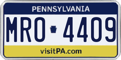 PA license plate MRO4409