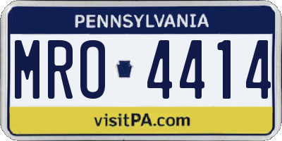 PA license plate MRO4414
