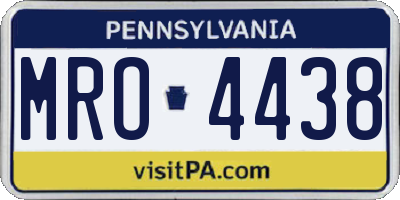 PA license plate MRO4438