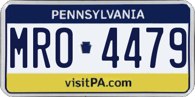 PA license plate MRO4479