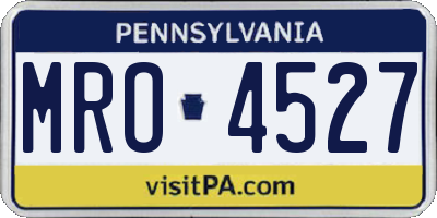 PA license plate MRO4527