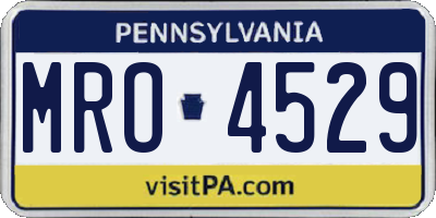 PA license plate MRO4529