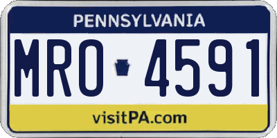 PA license plate MRO4591