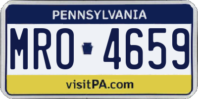 PA license plate MRO4659