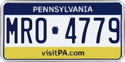 PA license plate MRO4779