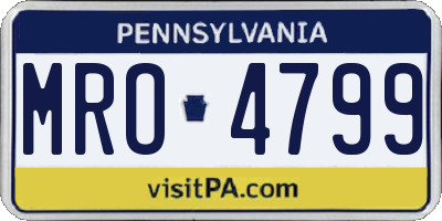PA license plate MRO4799