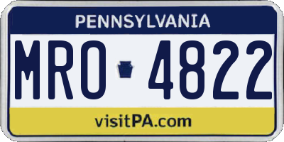 PA license plate MRO4822