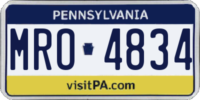 PA license plate MRO4834