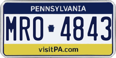 PA license plate MRO4843