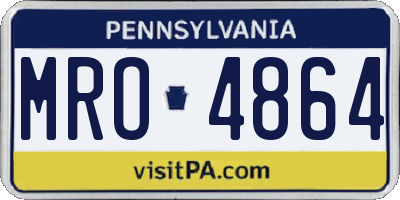 PA license plate MRO4864