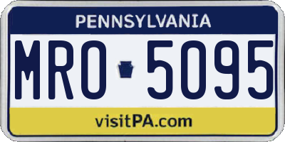 PA license plate MRO5095