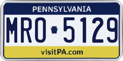 PA license plate MRO5129