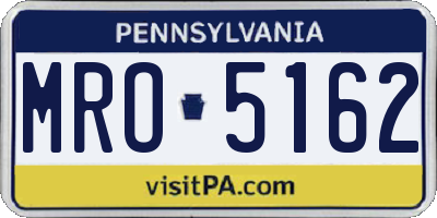 PA license plate MRO5162