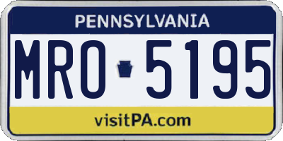 PA license plate MRO5195