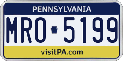 PA license plate MRO5199