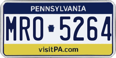 PA license plate MRO5264