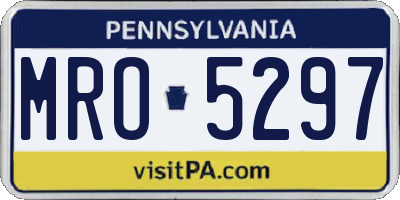 PA license plate MRO5297