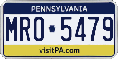 PA license plate MRO5479