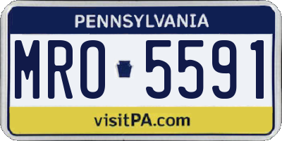 PA license plate MRO5591