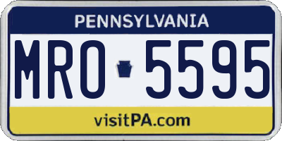 PA license plate MRO5595