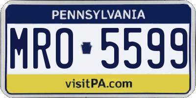 PA license plate MRO5599