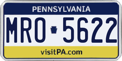 PA license plate MRO5622