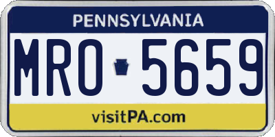 PA license plate MRO5659