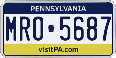 PA license plate MRO5687