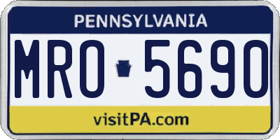 PA license plate MRO5690