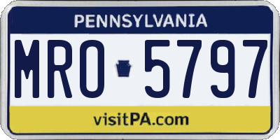 PA license plate MRO5797