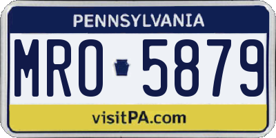 PA license plate MRO5879