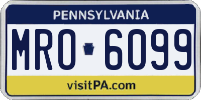 PA license plate MRO6099