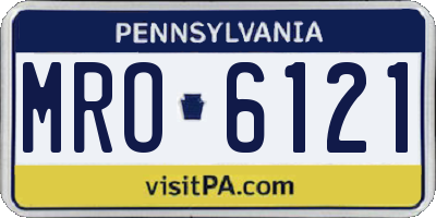PA license plate MRO6121