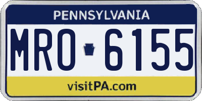 PA license plate MRO6155