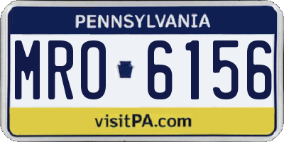 PA license plate MRO6156