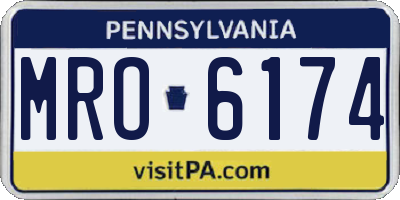 PA license plate MRO6174