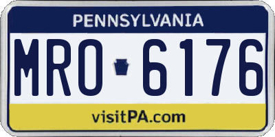 PA license plate MRO6176